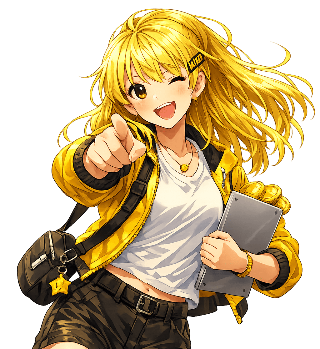 Kiki waving, secondary hero illustration